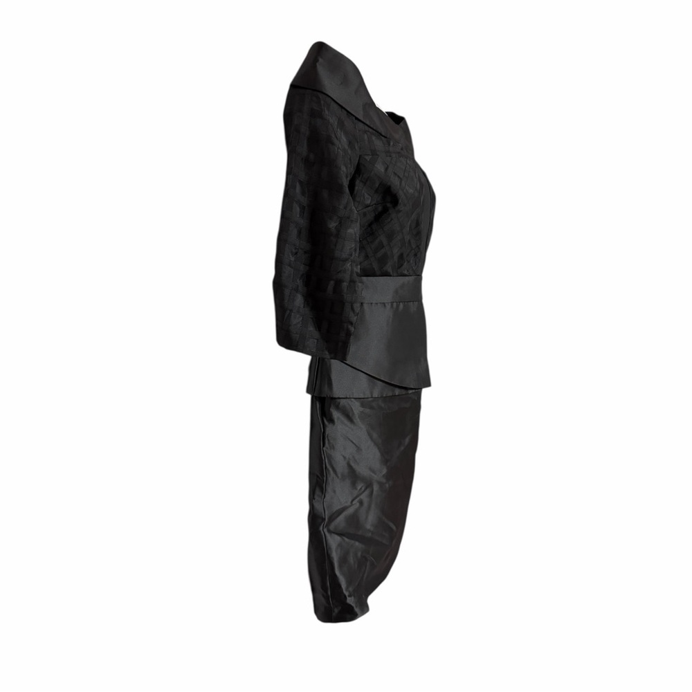 Midnight Velvet Catalog Business Formal Corporate Goth Black Widow Funeral Dress - Picture 4 of 15